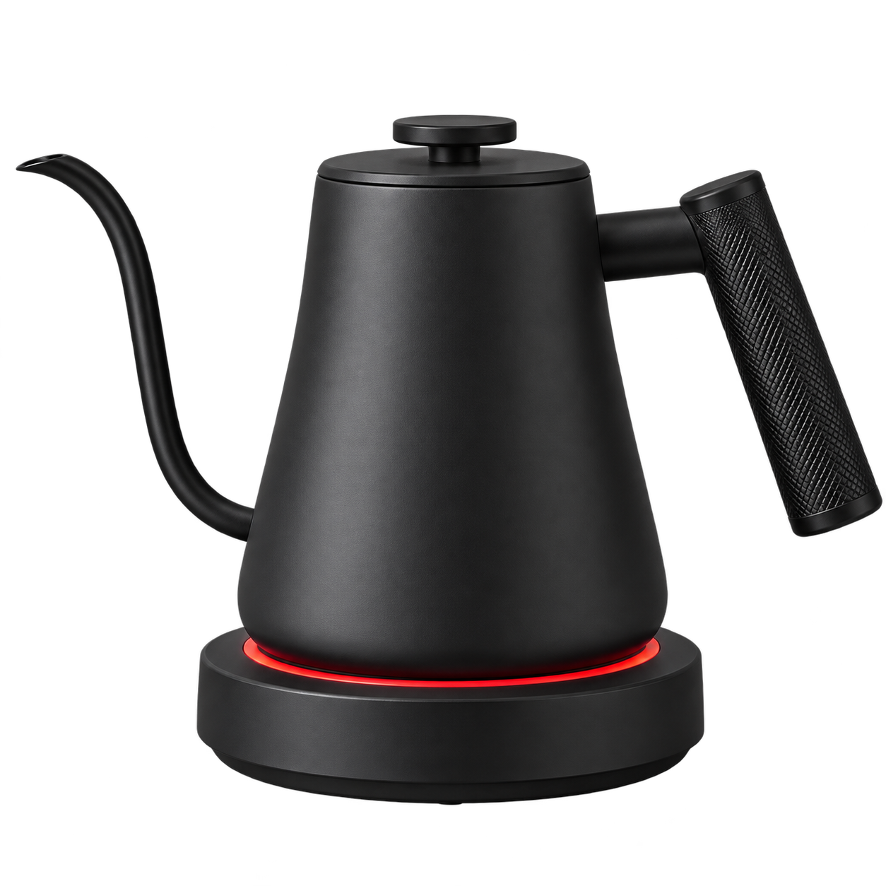 Matte black gooseneck electric kettle